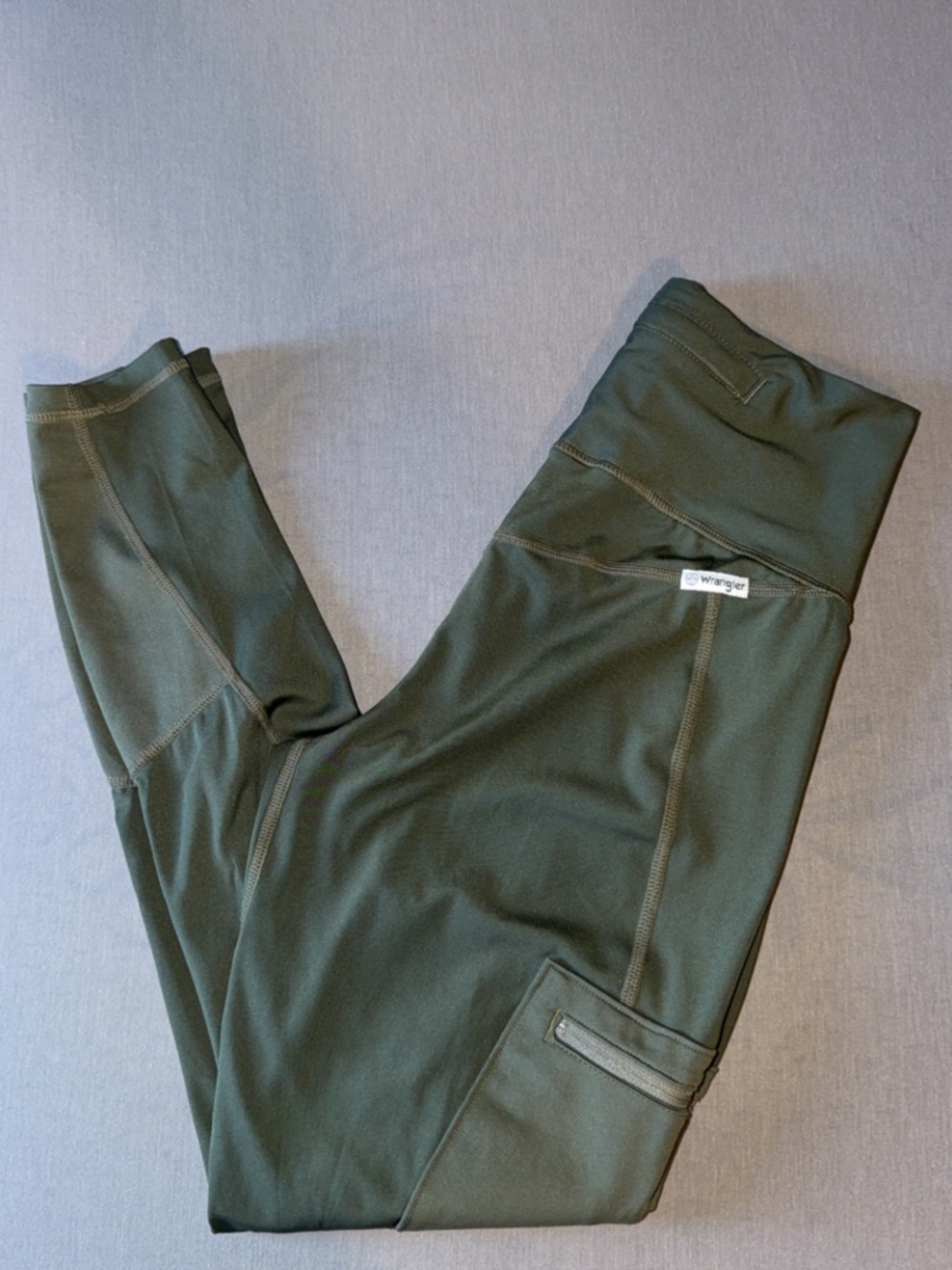 Wrangler Olive Green Women's Leggings with Side Pockets